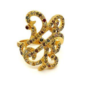 Fancy Colored Diamonds 1.60ct Solid 14K Gold Ring
